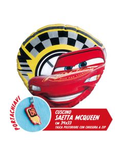 Cuscino Rotondo porta tablet smartphone di sicurezza 10 pollici Cars 3 Saetta McQuee 35 cm 