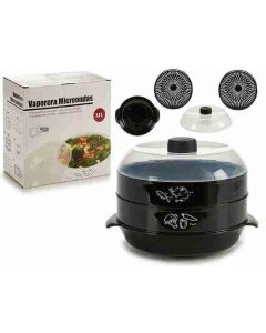 Vaporiera a due piani per uso in microonde cucina al vapore
