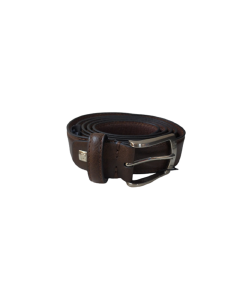 Egon Furstenberg PF 048-35 Set Cintura in pelle Testa di Moro uomo con orologio in gomma Nero