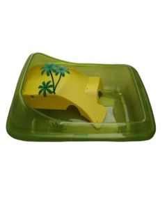 Tartarughiera In Plastica Con Isola Modello Ischia medium 46x35x20h