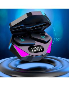 Auricolari Wireless da Gioco a Bassa latenza Cuffie ad accoppiamento Automatico Bluetooth 5.0 LED Touch Display Digitale