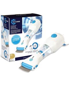 V Comb Pettine elettrico antipidocchi Pettini Professionali Trattamento Pidocchi in Acciaio Inox Per Eliminare Efficacemente Pidocchi 