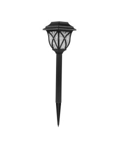 Set 6 luci solari grandi per esterni impermeabili luci alimentate al sole luci per vialetti da giardino in vetro nero in acciaio inossidabile 20 lumens