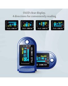 Pulsossimetro da Dito, Saturimetro Dito Portatile, con Allarme SPO2 Display OLED Ossimetro di Sangue per Domestico, Fitness e Sport estremi