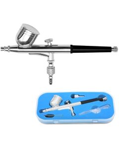 Aerografo Doppia Azione gravità Alimentare Pistola Aerografo Set per Verniciatura Tatuaggi Nail Art Trucco Make up Spray Modellismo