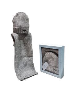 Set sciarpa e cappello da bambino firmati Renato Balestra bambino-grigio