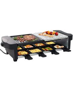 Raclette Grill Multifunzione 3 in 1 Elettrica 1200W Pietra Naturale