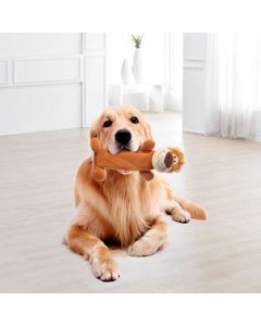 Giocattolo di peluche e plastica masticabile per cani a forma di animaletti 