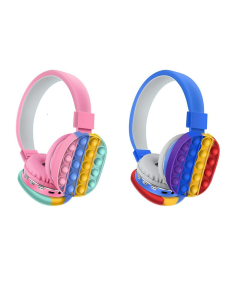 Cuffie Bluetooth in Silicone colore arcobaleno con microfono per bambini