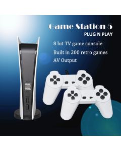 GS5 Game Station 5 Console per videogiochi cablata USB con 200 giochi classici 8 Bit GS5 TV