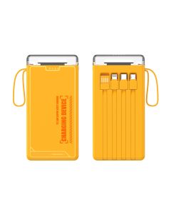 Power Bank 12.000mAh con 4 cavi integrati e torcia LED