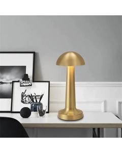 Lampada da tavolo effetto bronzo ricaricabile usb lume luce calda per bar locali