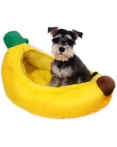 Cuccia per Cani a Forma di Banana, Morbida e Calda 65 x 35 cm Taglia S 