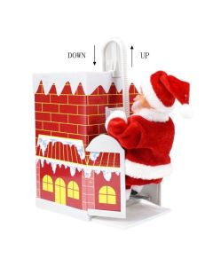 Bambini Babbo Natale Santa Claus  Giocattolo Arrampicata Camino con Musica 