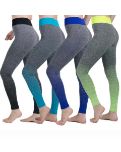 Pantaloni da yoga elasticizzabili elastici elastici a vita alta a vita alta da donna