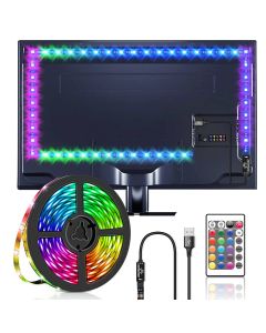 Kit Tv Striscia Strip Led Usb Rgb 5V Per Retroilluminazione 2Mt 3 Mt 5Mt