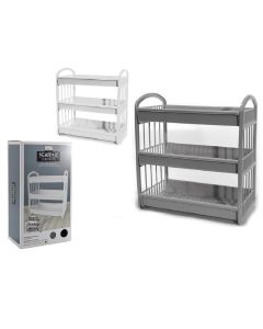 Scaffale multiuso in plastica 3 ripiani
