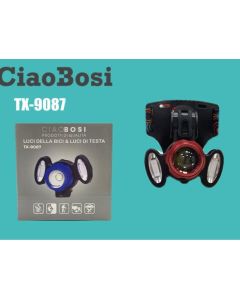 Luce per Bici da testa - faretto da  indossare  Ciao Bosi Tx-9087
