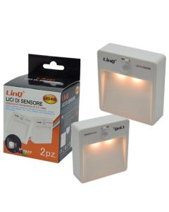 2Pz Luce Notte LED a batteria con Sensore di Movimento, 3 Modalità Illuminazione