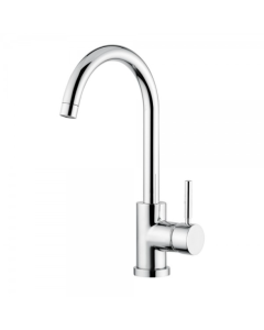 Miscelatore per lavabo canna alta in acciaio cromato