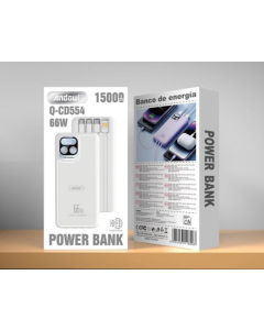 Power Bank Portatile Andowl 15000mAh 66W – Bianco o Nero