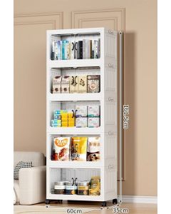 Set di Contenitori Multiuso con Coperchio e Ruote - 2 o 3 Strati, Materiali di Alta Qualità e Design Trasparente