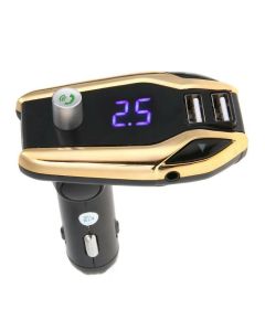 Modulator FM Mp3 Auto Hands Free X8 Plus Wireless Bluetooth Gold