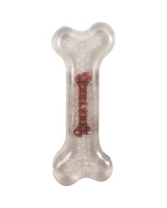 Flamingo Osso giocattolo per cane in nylon con aroma di cioccolato 12 cm