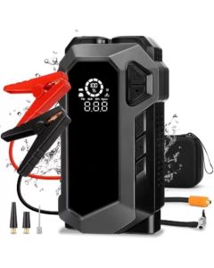 Avviatore di Emergenza con Compressore d'Aria – Starter Batteria 4000A con Inflatore per Pneumatici e Batteria da 20000mAh