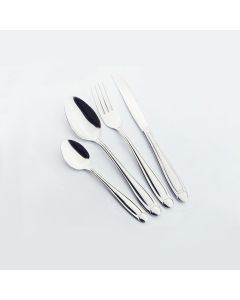 Set posate cucina coltelli forchette cucchiai cucchiaini 24 pezzi acciaio inossidabile 