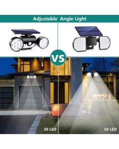 Faretti Solari a Led da Esterno illuminazione grandangolare , lampade solari da giardino