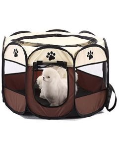Pet Portatile Pieghevole per casa campeggio per animale domestico Esercizio 8 Pannelli Kennel 65 x 65 cm