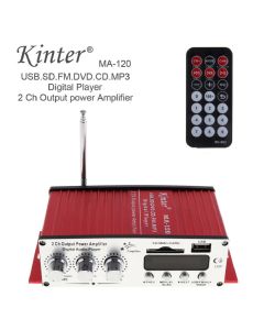 Kinter MA 120 2 canali Mini Digital lettore audio USB / SD / MP3 / amplificatore FM / ingresso lettore di schede SD con telecomando
