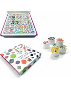 Kit 36 Pure Gel Uv Colorati Lidan Ricostruzione Unghie Nail Art Vasetti 7 Gr