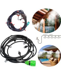 Kit nebulizzatore ad acqua nebulizzazione gazebo ombrellone giardino rinfresca 10m
