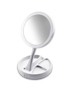 Specchio per MakeUp con led KW-1126-B pieghevole 1x 5x portatile a batteria