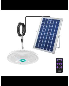 Plafoniera Solare 200W con 156 LED, Telecomando e IP66: Illuminazione Potente ed Eco-Sostenibile
