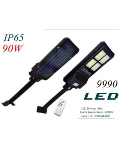 Lampione stradale led 90w pannello solare luce esterno ip65 telecomando 9990