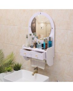 Mensola con Fissaggio a Sospensione e Specchio – Ideale per il Bagno
