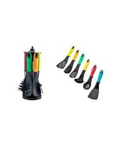 Set utensili da cucina 7 pezzi Multicolore con Espositore Swiss Line