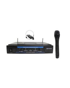 Microfono wireless professionale vhf karaoke musica stereo microfono wg-007