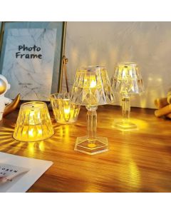Mini Lampada Effetto Cristallo Da Tavolo A Led Con Batteria Ricaricabile Locali
