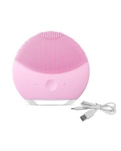  Spazzola in silicone Per Pulizia Viso Ricaricabile ad ultrasuoni Rosa