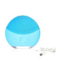  Spazzola in silicone Per Pulizia Viso Ricaricabile ad ultrasuoni celeste