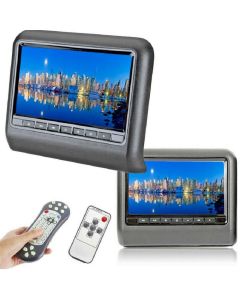 2 Monitor 9 Pollici Poggiatesta Lettore Dvd Usb Sd Hdmi Auto Camper Smontabili