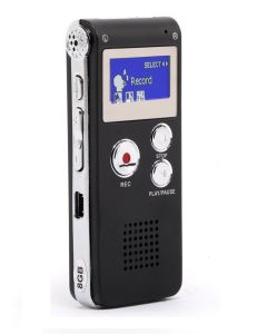 Registratore vocale Monodeal portatile 8gb multifuzione con display