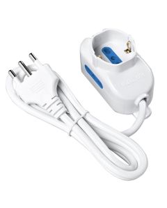 Prolunga Multipresa Elettrica Ciabatta 3 Posti Bipasso + Bipasso/Schuko Spina 16A