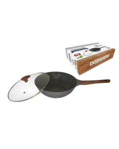 Padella DgBavaria da 30cm con Manico in Legno Antiaderente