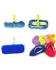 Mop Panno Scopa Cattura Polvere Pulizia Pavimenti Microfibra Casa Vari Colori