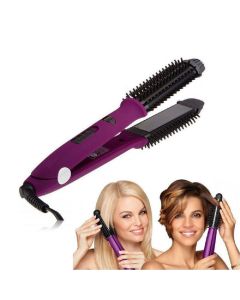 Piastra elettrica liscia capelli spazzola crea ricci onde ionic 2 in 1 styler
